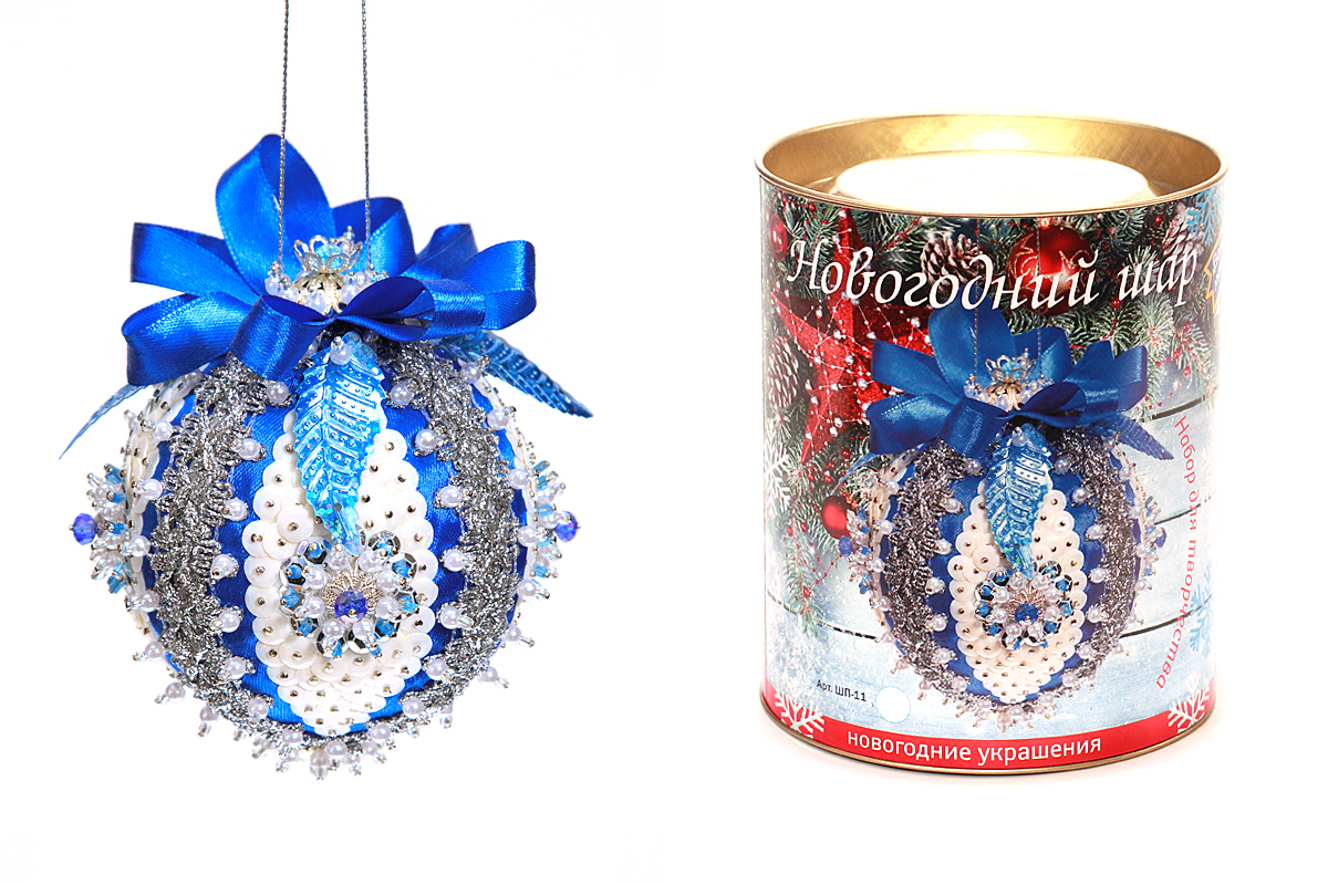 Набор для творчества "Новогодний шар. Северное сияние" пайетки   Волшебная мастерская ШП-11														