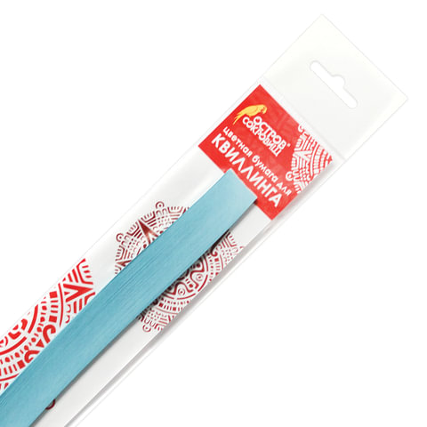 Бумага для квиллинга 1цв. Небесно-голубая 5мм*300мм 130г/м2 (125шт.)  ОСТРОВ СОКРОВИЩ 128771														