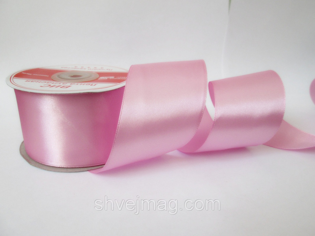 Лента атласная 50мм 2062/8037/3053 св.розовый 50мм*33м за 1 м 2062/8037/3053														