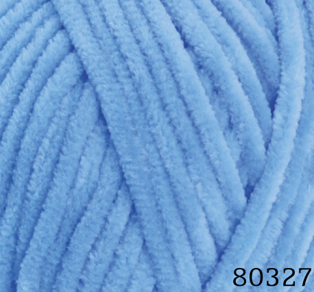 Пряжа "DOLPHIN BABY" 80327 яр.голубой 5*100г. 120м 100% полиэстр  HIMALAYA 80327														