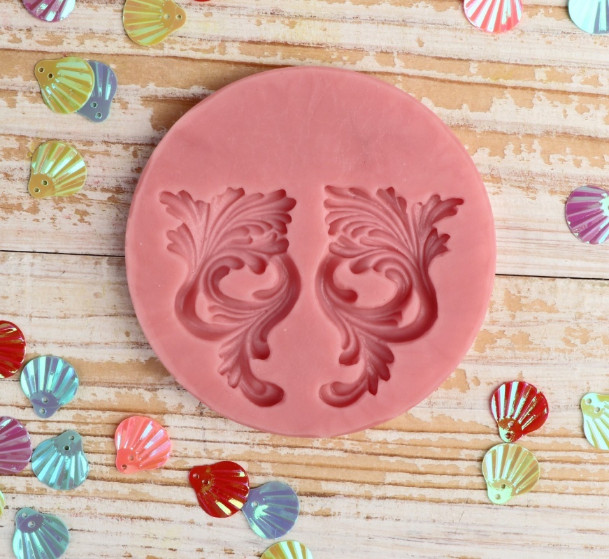 Молд для полимерной глины "Растительные завитки" № 601 микс 5х3 см силиконовый  АртУзор 2340443														