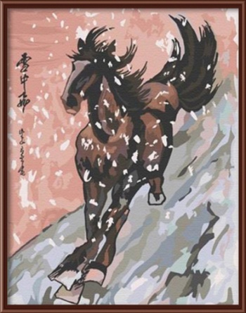 Набор для раскрашивания по номерам G055 "Быстрый бег" 40*50см