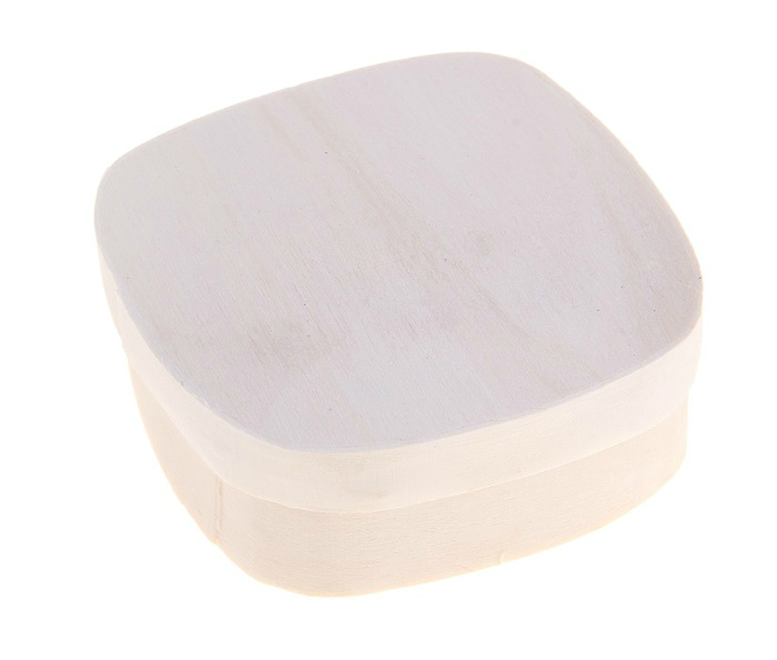 Заготовка для декорирования "Шкатулка" скругленный квадрат 8*3*8см дерево