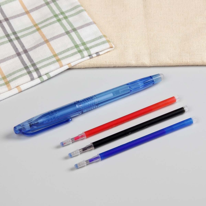 "Ручка для ткани термоисчезающая, с набором стержней. цвет белый/розовый/чёрный/синий  Арт Узор  Арт Узор 613212/4461203"														