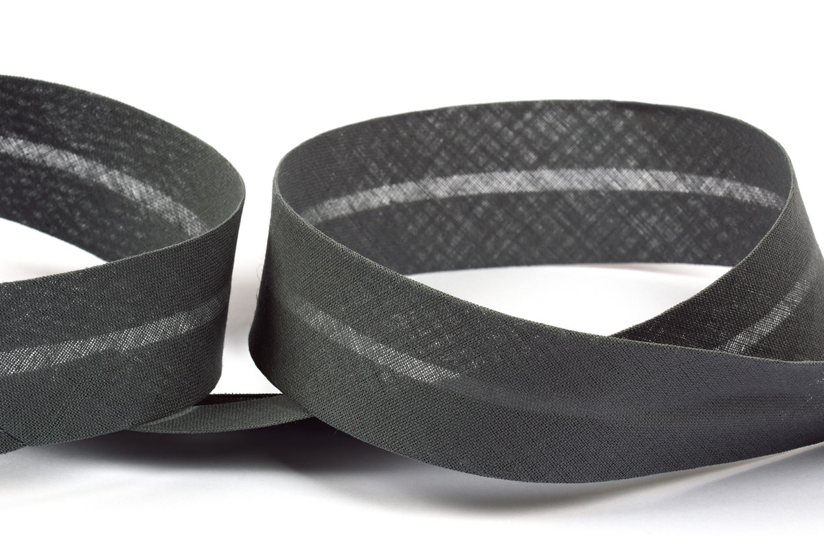 Бейка косая х/б т. серая "Хлопок" 072 ширина 30мм длина 25м (за 1 м) GK-30C														