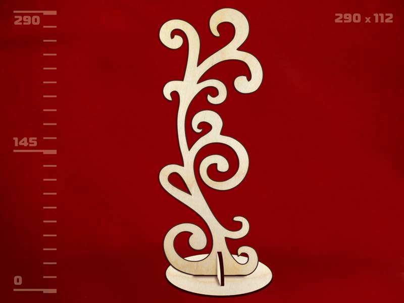 Заготовка для декорирования "Подставка под украшения. Веточка" дерево  Полноцвет 13849	