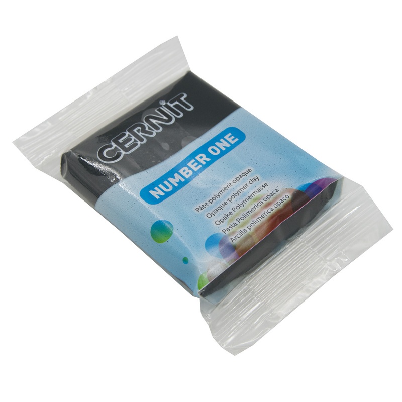 Глина полимерная "Cernit № 1" цвет 100 черный, 56-62гр. CE0900056														