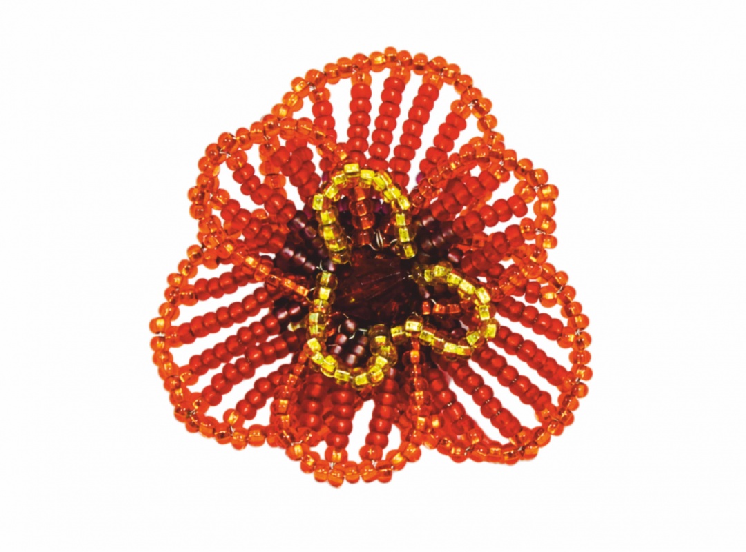 Набор для бисероплетения "Брошь. Цветочек аленький"  Hobby Pro БП-107														