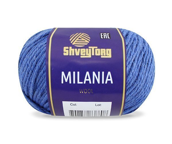 Пряжа "ShveyTorg Milania" 15511 голубой 10*50 г. 120м 100% Шерсть  ТУРЦИЯ