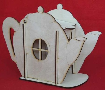 Заготовка для декорирования "Чайный домик. Чайник" дерево  Полноцвет 13662