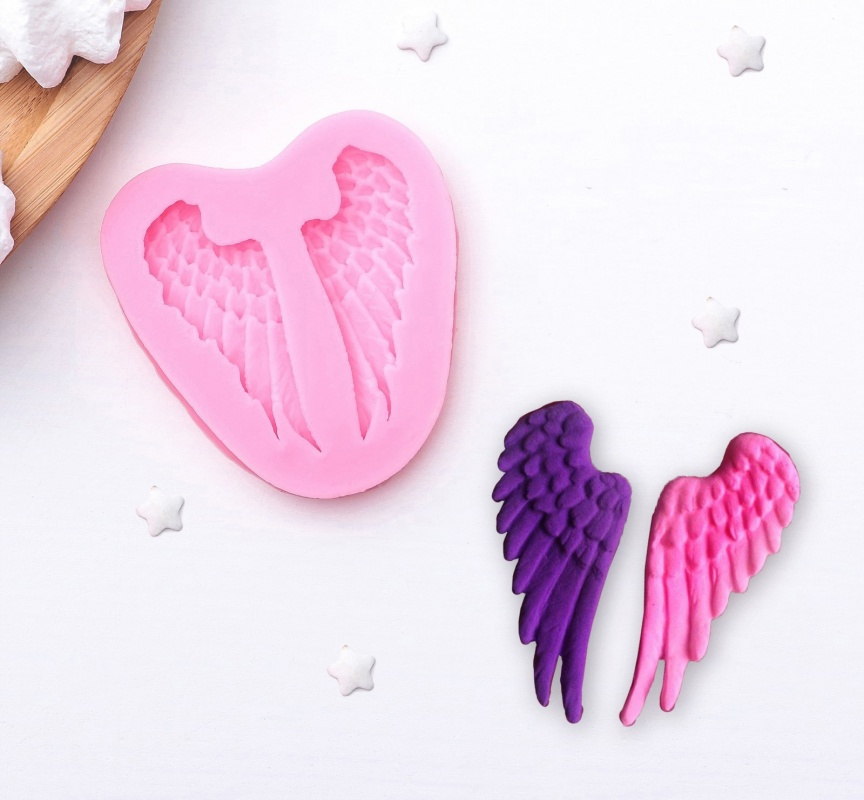 Молд для творчества "Крылья" 7*6,5см силиконовый  СЛ 2818776														