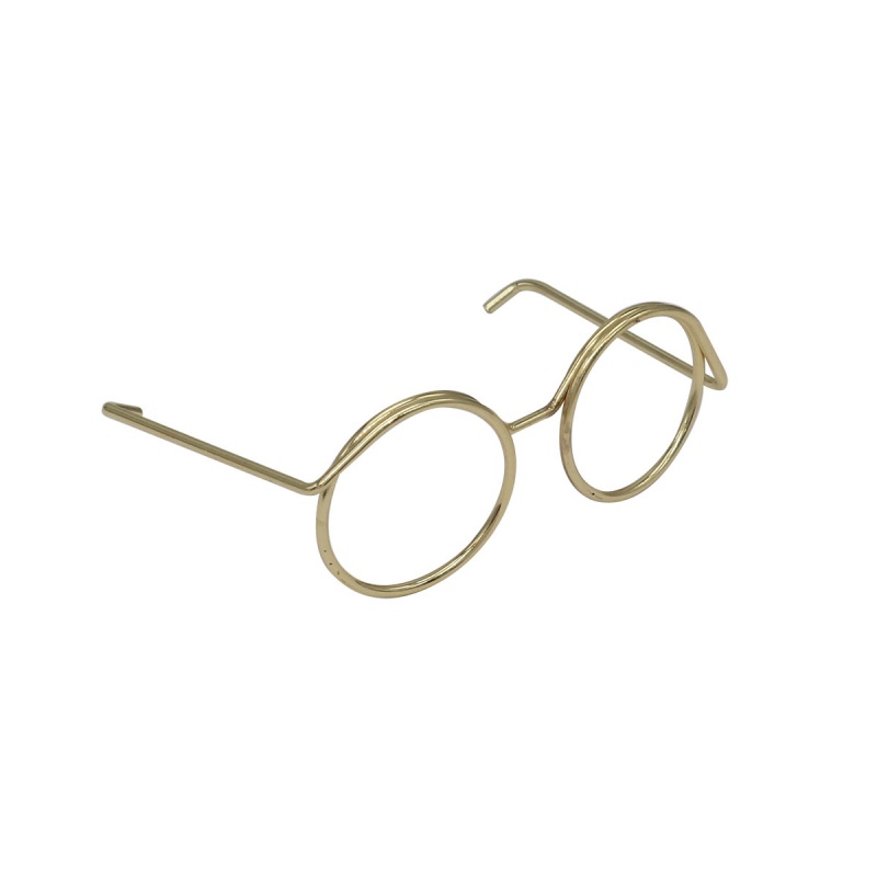 Очки для кукол без стекла металл цв. золото 35мм диам. 25мм набор 10шт. за 1шт 7728292/AR1068														