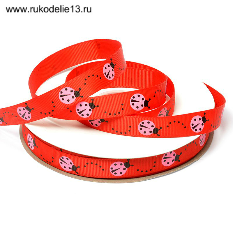 Лента репсовая с рисунком ID 1508   15мм 15мм*45,72м КЛ. 22068	