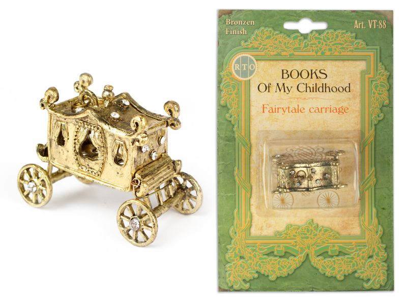 Подвеска Винтаж "Книги моего детства. Кареты из сказки" бронза  RTO VT-88														