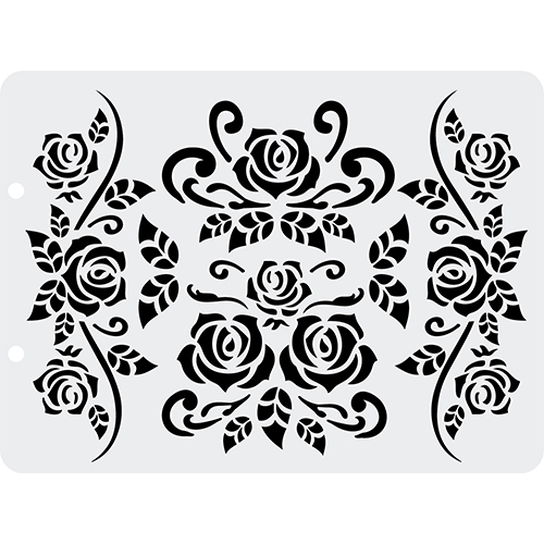 Трафарет пластиковый "Craft Premier", "Готические розы" 10х15см V0019														