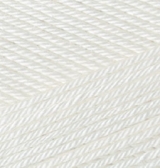 Пряжа "DIVA STRETCH" молочный 62 5*100 г. 400м 8% эластик, 92% микрофибра  ALIZE 62														