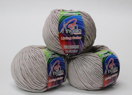 Пряжа "LIVING COLOR" 30 молочный 10*75 г. 100м 20% хлопок 80% акрил  Наследие 30														