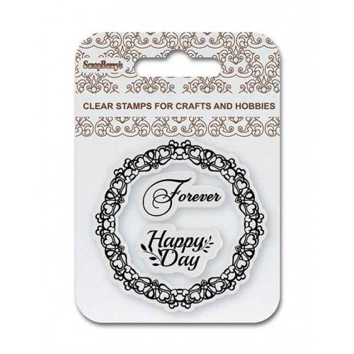 Штамп "Счастливый день" (англ. язык) набор 7*7см  ScrapBerrys SCB4907084														