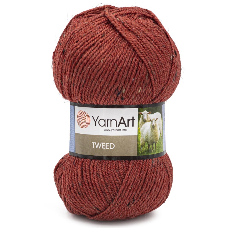 Пряжа "TWEED" 231 терракотовый 5*100 г. 300м шерсть-30%, акрил-60%, вискоза-10%  YarnArt 406097														