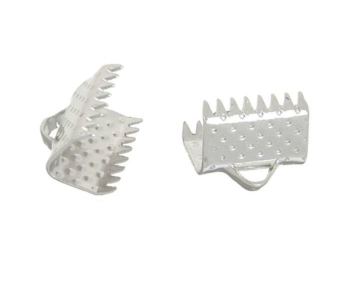 Концевик-зажим "крокодильчик" цвет серебро d=10мм за 1шт СМ-339/1353641									