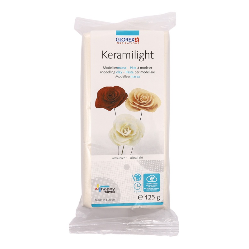 Пластика для цветов очень легкая цв.белый 125г.  Glorex 7705342														