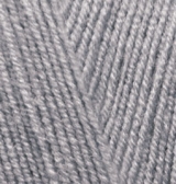 Пряжа "LANAGOLD Fine" 200 серый 5*100 г. 390м 49% шерсть, 51 % акрил  ALIZE 200														