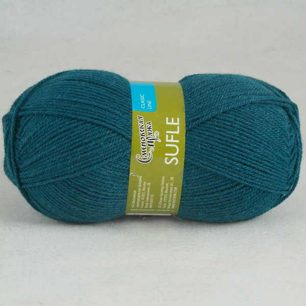 Пряжа "Суфле" морская волна 27 10*100 г. 292м 100 % акрил  Семеновская пряжа