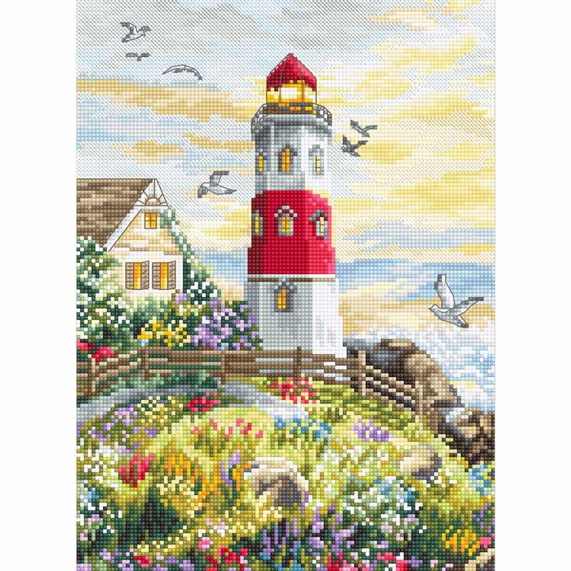 Вышивка крестом LetiStitch "Маяк" мулине 24*17см Leti917														