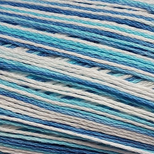 Пряжа "Хлопок мерсеризованный секцион. крашения" 262 разноцвет. 5 10*50 г. 200м 100% хлопок  КАМТЕКС