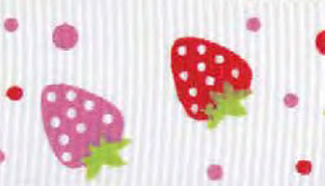 Лента репсовая "Клубнички" 20мм, 20мм*5м  ГЕЛА VR20.356														