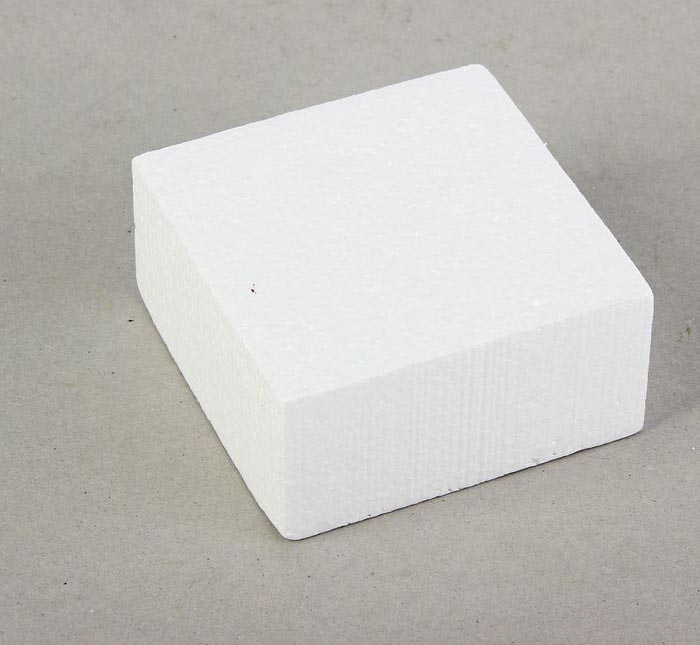 Пенопласт белый Квадрат (основа флорестическая) 10*10*5см  НИКИ														