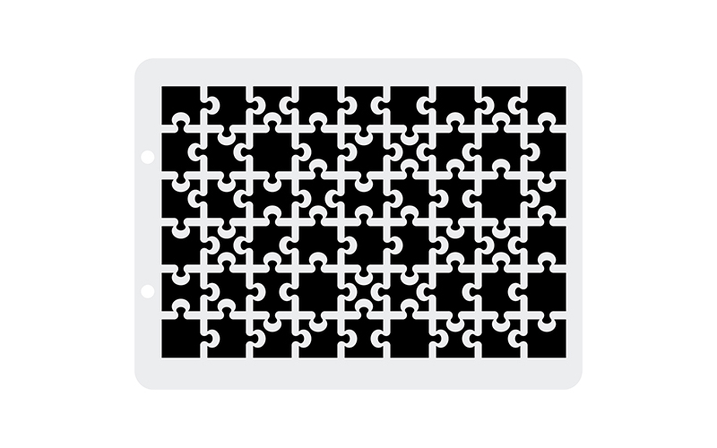 Трафарет пластиковый "Craft Premier", "Пазл" 12,5х17см V0042														