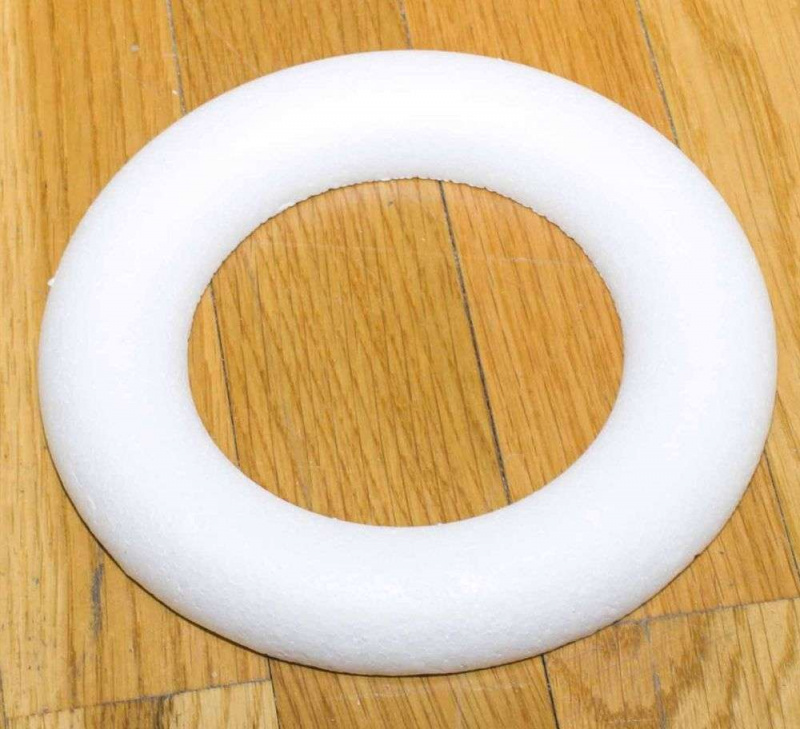 Пенопласт белый Венок плоский d=15см 7707298/ВП15														