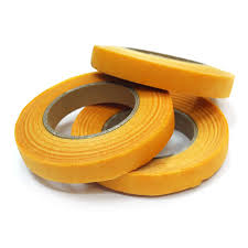 Лента флористическая 12,0мм тейп-лента цв. желтый 12,0мм*27м