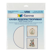 Канва водорастворимая 3*20*22см прозрачная 100% ПВАЛ  ГАММА VRK														
