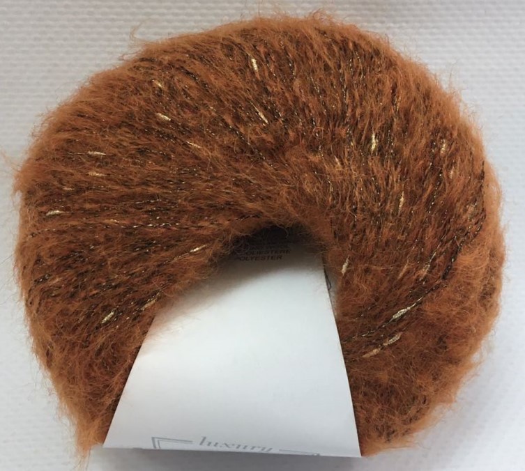 Пряжа "Alpaca Bright" 9128 оранжевый 10*25 г. 180м 40% бэби альпака, 18% шерсть, 36% полиамид, 6% полиэстер  Lana Gatto 9128														