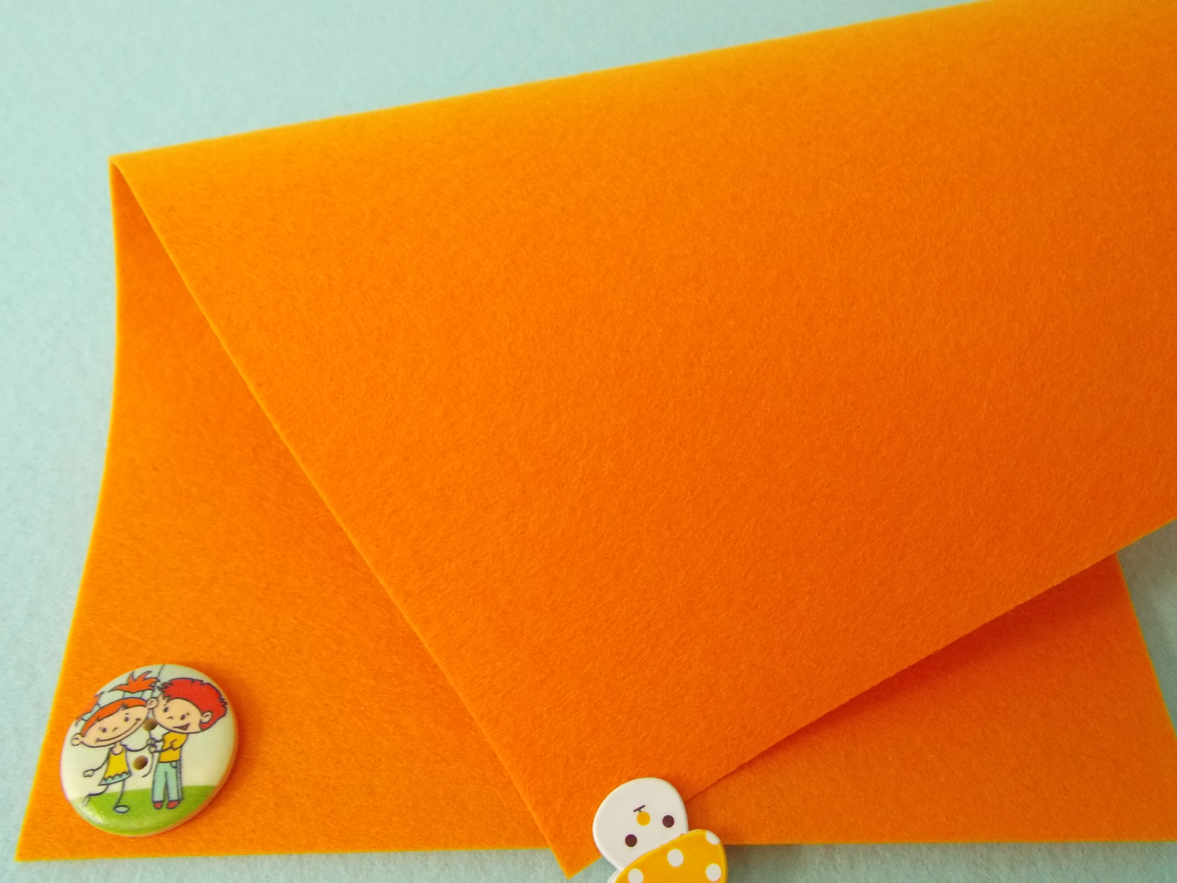 Фетр листовой оранжевый YF627 1мм. А4  АСТРА