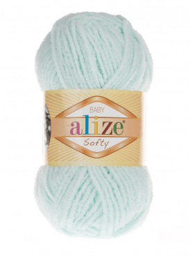 Пряжа "SOFTY BABY" 15 водяная зелень  5*50 г. 115м 100% микрополиэстер  ALIZE