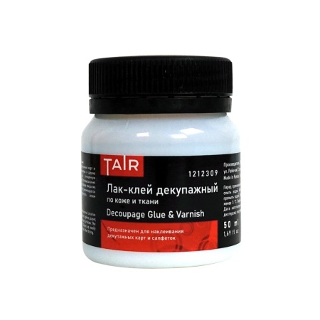 Лак-клей декупажный по коже и ткани 50 мл  ТАИР 1212309														