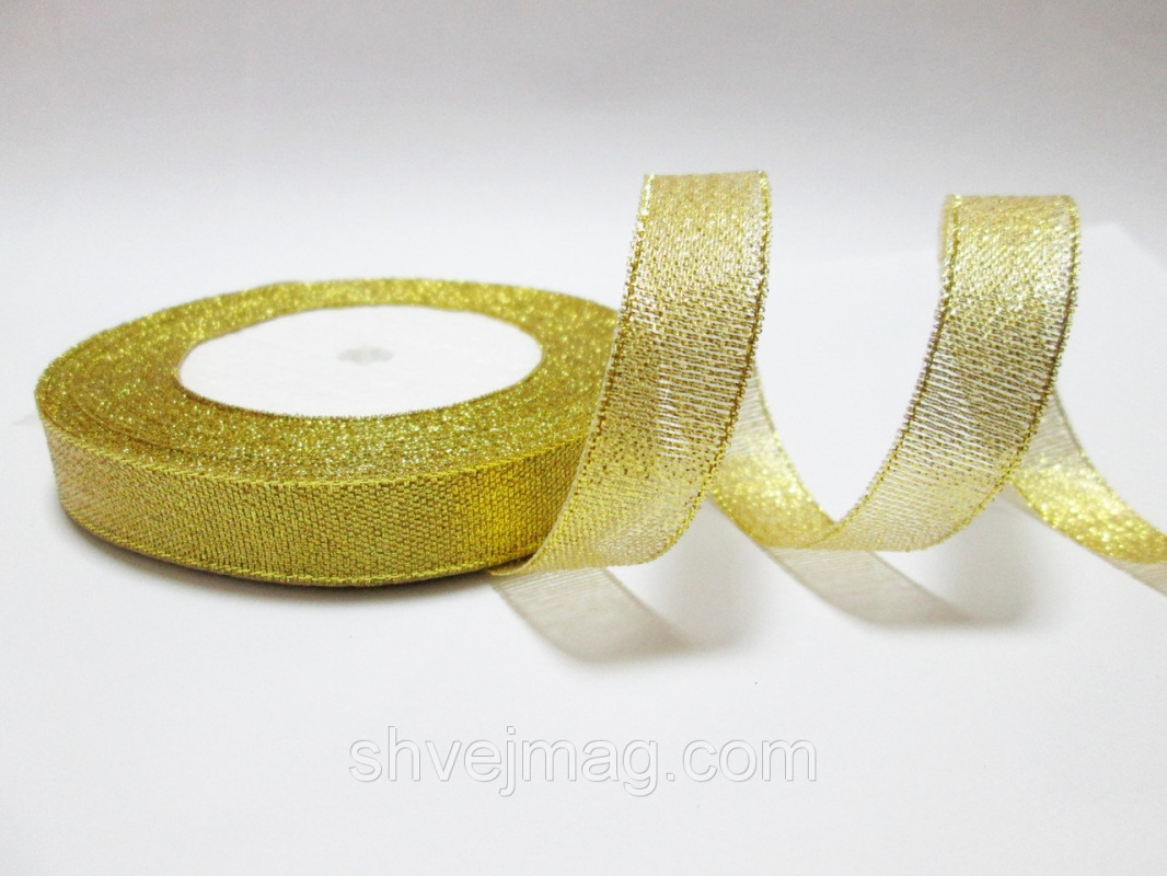 Парча 15мм золото 33м, за 1м  Гамма														