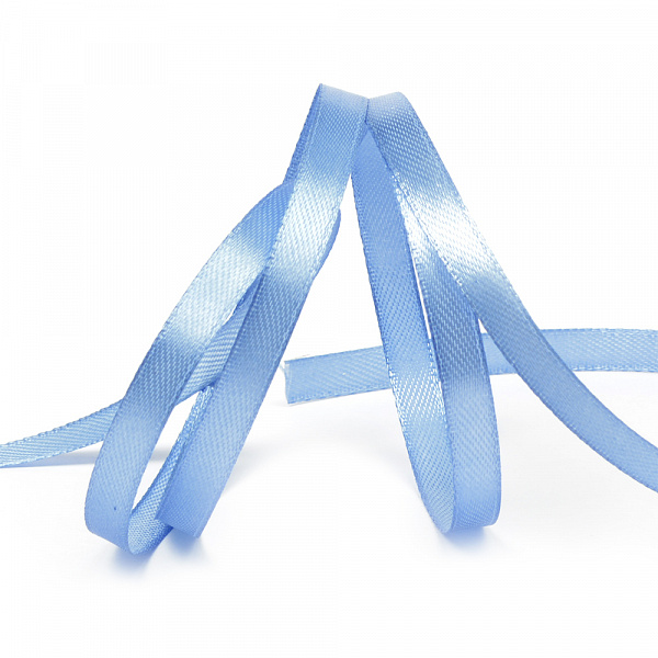 Лента атласная  6мм 8099/3105 св.голубой, 6 мм*33м за 1 м 8099/3105														