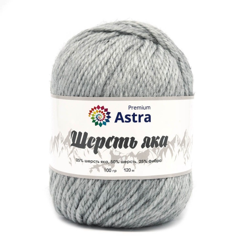 Пряжа "Шерсть яка"' (Yak wool) 20 перламутровый 10*100гр. 280м 25% шерсть яка, 50% шерсть, 25% фибра  As 20														