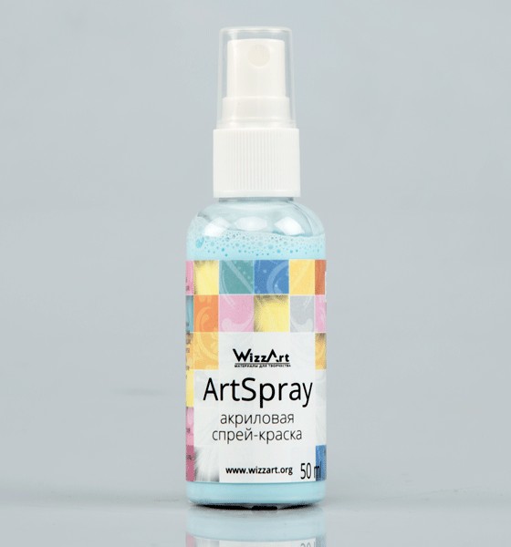 Краски акриловые-спрей Голубой залив 50мл  WizzArt 11.50														