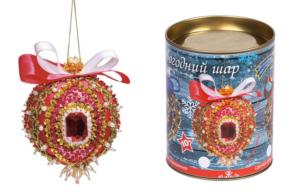 Набор для творчества "Новогодний шар. Кардинал Ришелье" пайетки   Волшебная мастерская ШП-10														