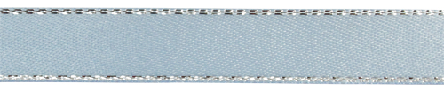 Лента атласная двустор. с серебр. нитью 12мм голубой 8099 12мм*32,9м за 1 м