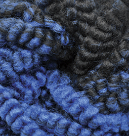 Пряжа "FASHION BOUCLE" 5569 черно/синий  5*100 г. 300м 75%меринос 25%шерсть собаки  COLOR CITY 5569														