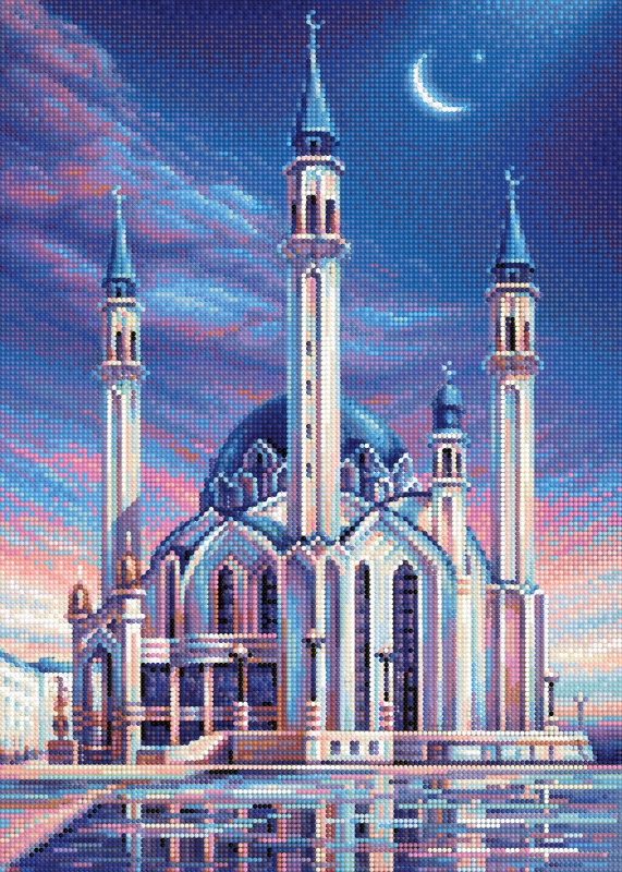 Мозаика "Мечеть Кул Шариф. Казань" БСА2-087 36*50см, круглые стразы в пакете  Наследие