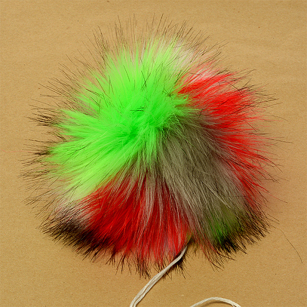 Помпон искусственный мех песец 17-18см разноцветный А в пакете RUS.PIP48														