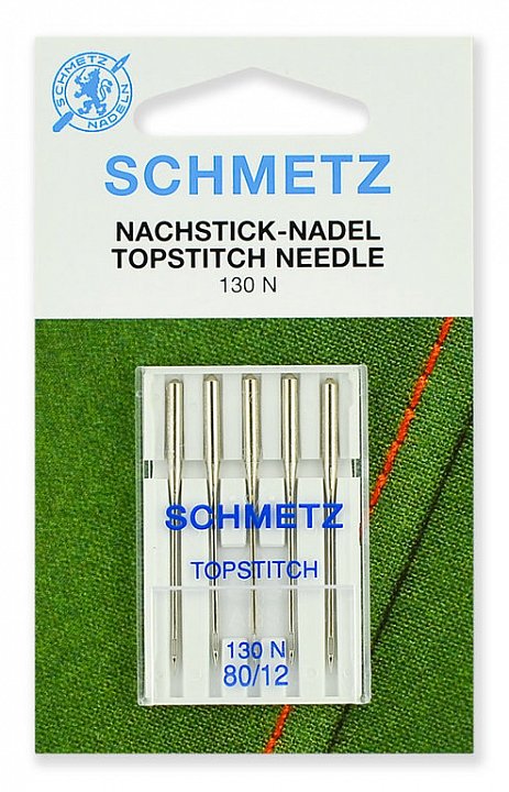 Иглы для быт. шв. машин Топ Стич 130N NM №80 (в пачке 5 шт.)  SCHMETZ 0717351/08.90. 2 VCS														