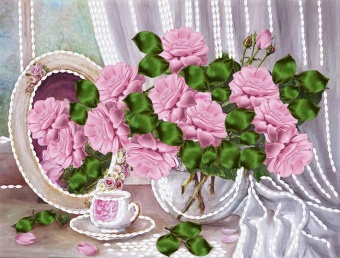 Вышивка лентами Наследие "Уединение нежности  (19*25см) НЛ4-015